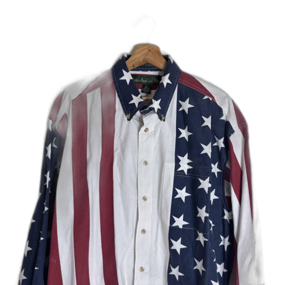 Vintage Knights of Round Table Shirt Mens XL American Flag USA Stars Stripes 90s - Picture 2 of 10